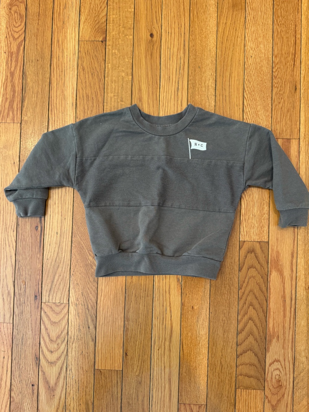 Rylee + Cru Charcoal Gray Kids Crewneck Sweatshirt